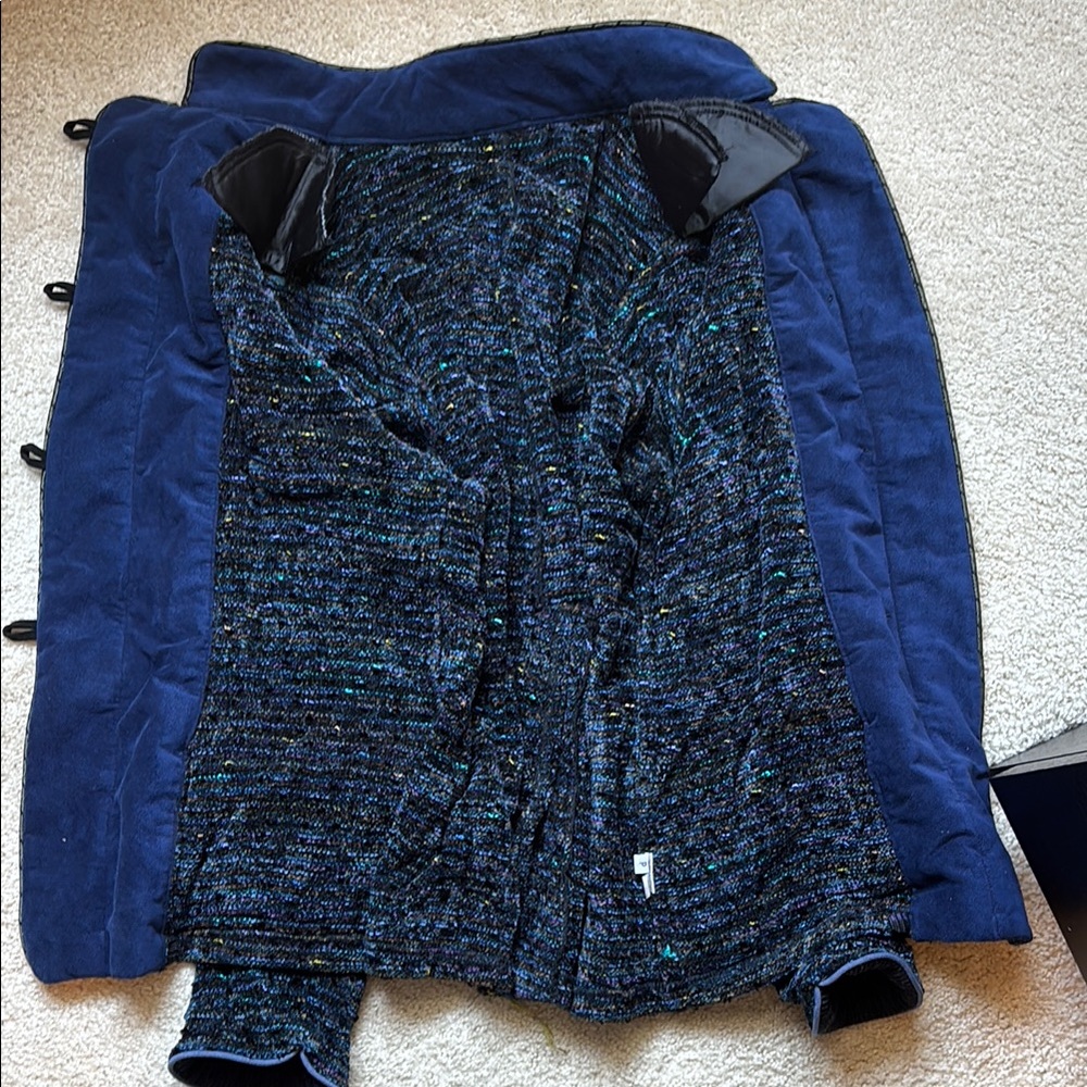 Blue and Black Tweed Jacket
